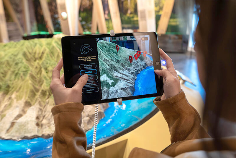maqueta interactiva realidad aumentada museopara exposiciones y museos