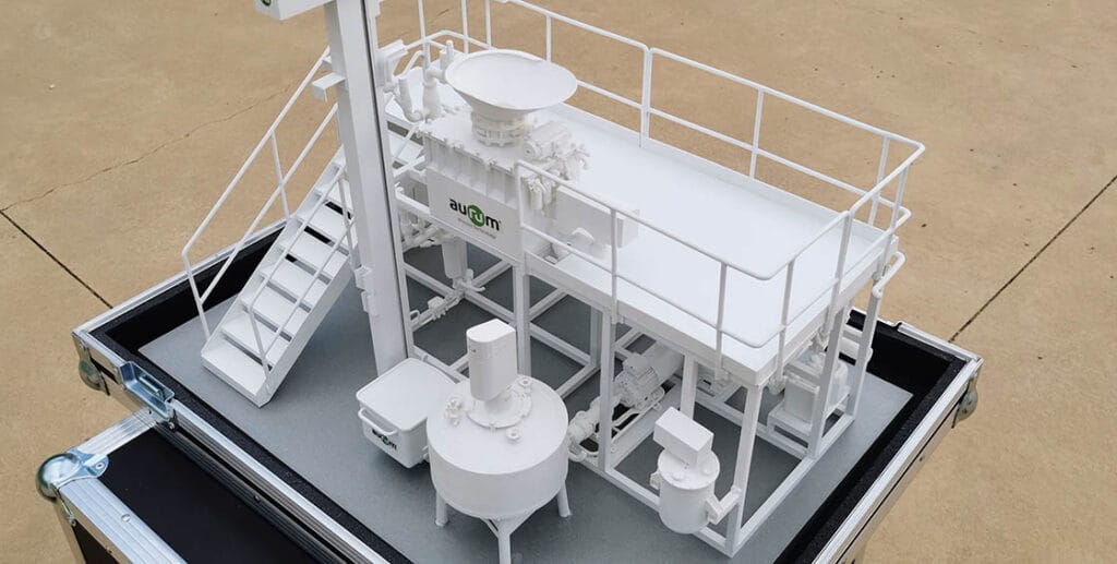 Model of an industrial plant in white finish (cover)