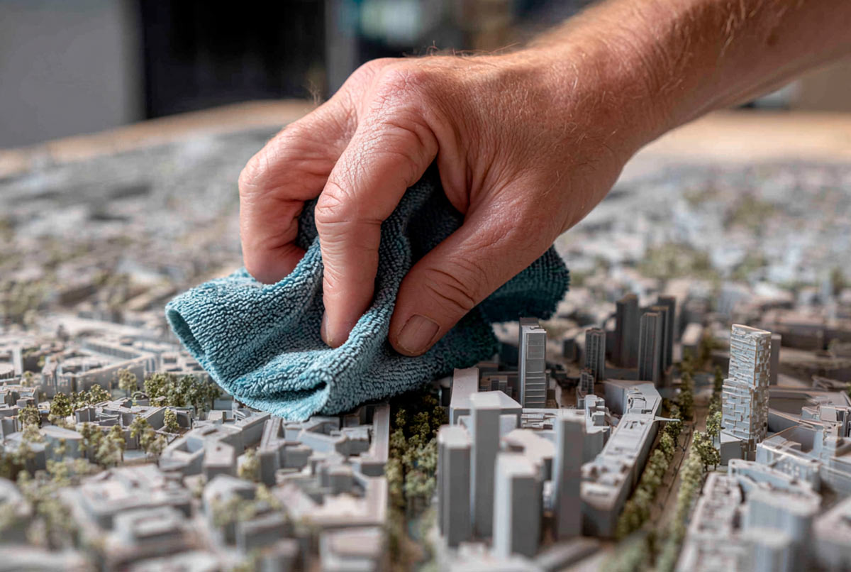 Limpiar maqueta de ciudad