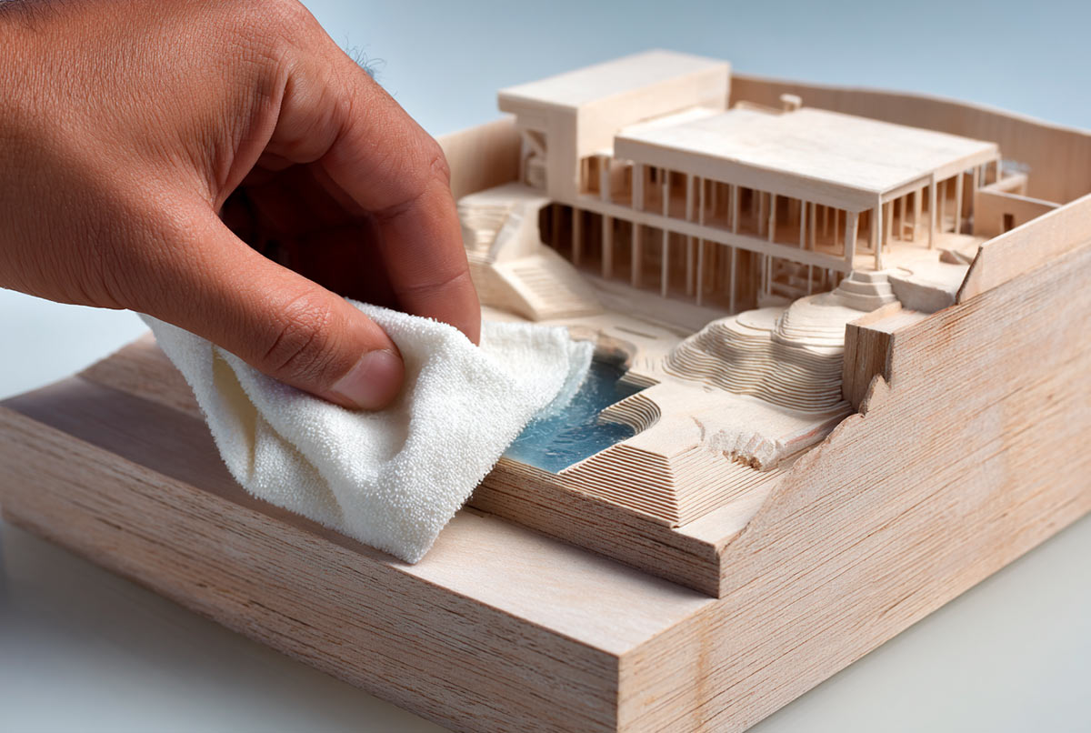 Limpiar maqueta de arquitectura