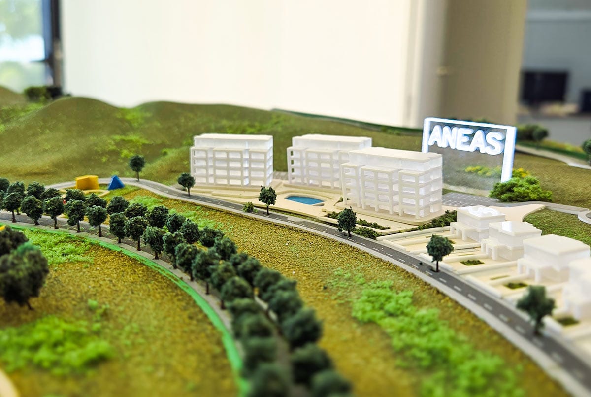 Maqueta de campo de golf a escala 1/1000