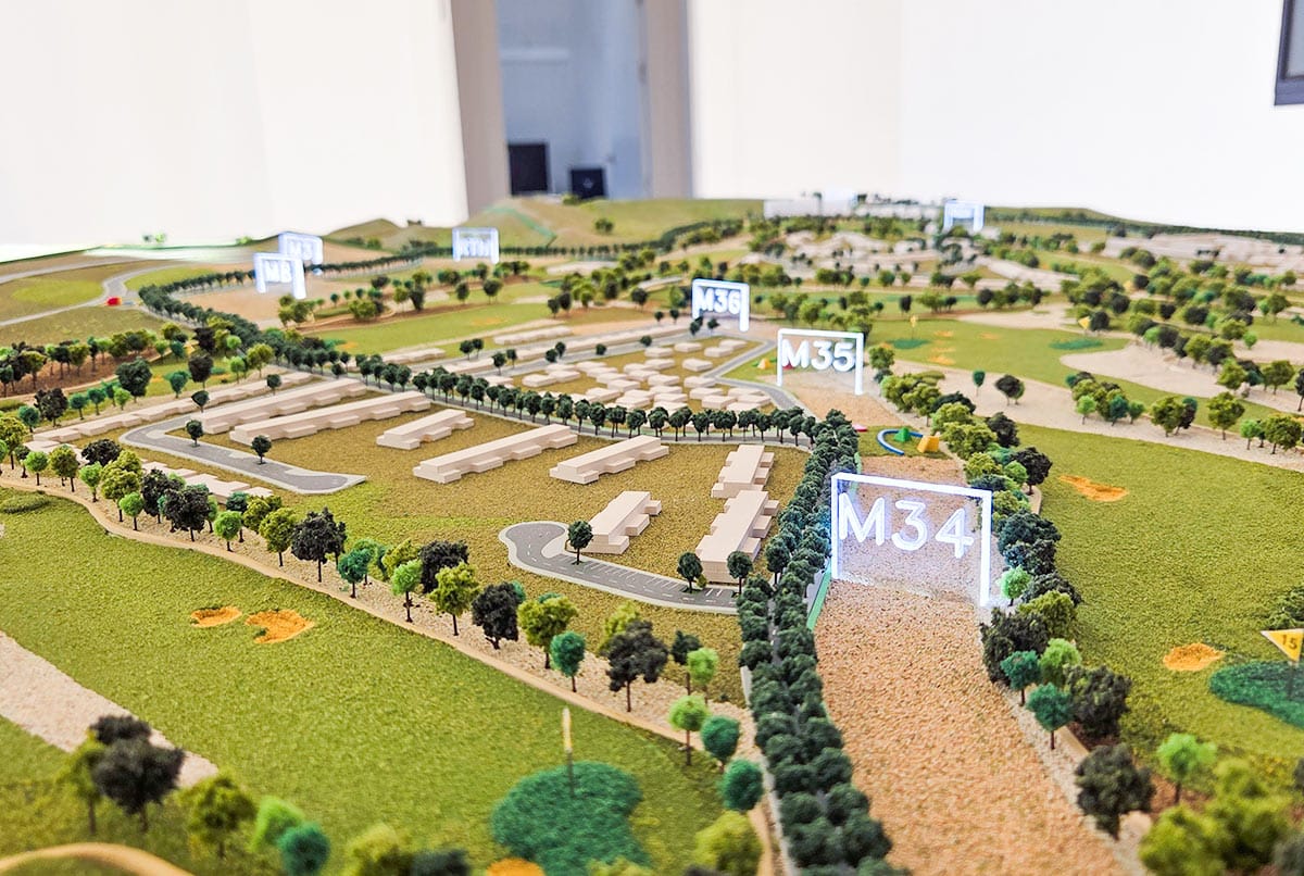 Maqueta de campo de golf a escala 1/1000 - entorno