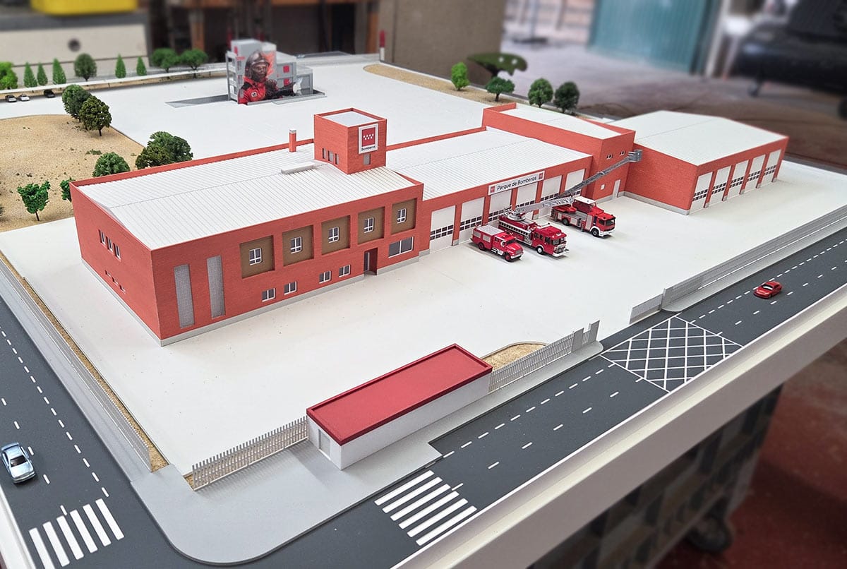 Maqueta de parques de bomberos