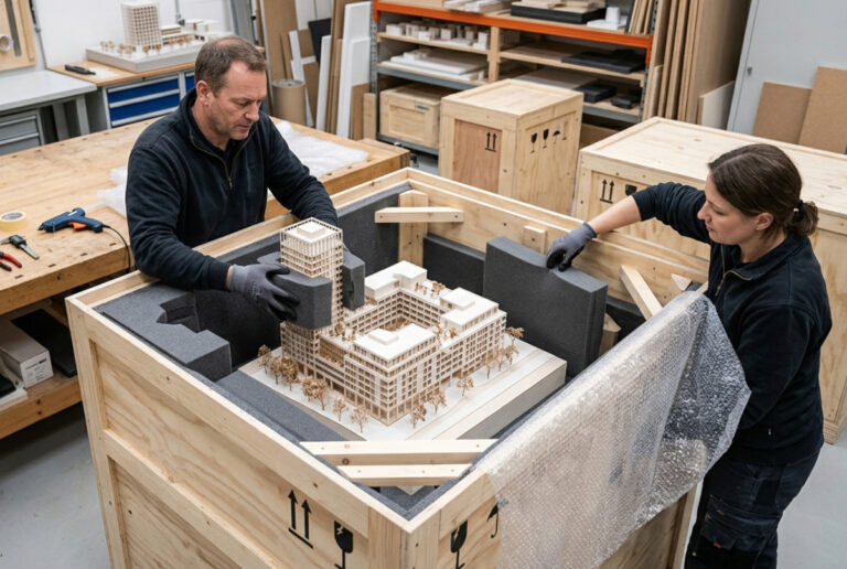 Transporte de maqueta embalaje