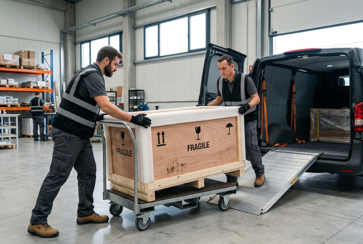 Transporte de maqueta en cajón